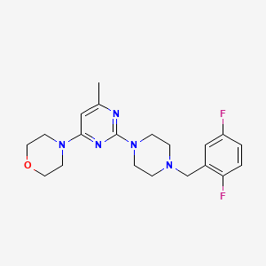 4-(2-{4-[(2,5-Difluorophenyl)methyl]piperazin-1-yl}-6-methylpyrimidin-4-yl)morpholine