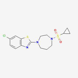 6-Chloro-2-[4-(cyclopropanesulfonyl)-1,4-diazepan-1-yl]-1,3-benzothiazole