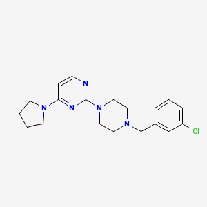 2-{4-[(3-Chlorophenyl)methyl]piperazin-1-yl}-4-(pyrrolidin-1-yl)pyrimidine