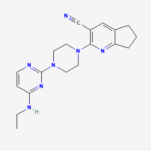 2-{4-[4-(ethylamino)pyrimidin-2-yl]piperazin-1-yl}-5H,6H,7H-cyclopenta[b]pyridine-3-carbonitrile