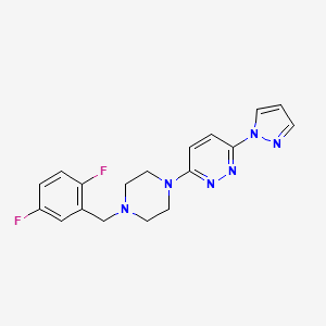 3-{4-[(2,5-difluorophenyl)methyl]piperazin-1-yl}-6-(1H-pyrazol-1-yl)pyridazine