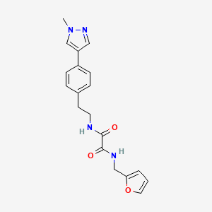 molecular formula C19H20N4O3 B12267498 N-[(furan-2-yl)methyl]-N'-{2-[4-(1-methyl-1H-pyrazol-4-yl)phenyl]ethyl}ethanediamide 