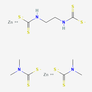 molecular formula C10H18N4S8Zn2 B1226750 Vitene CAS No. 8004-24-8