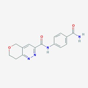 N-(4-carbamoylphenyl)-5H,7H,8H-pyrano[4,3-c]pyridazine-3-carboxamide