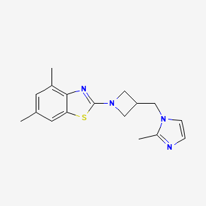 4,6-dimethyl-2-{3-[(2-methyl-1H-imidazol-1-yl)methyl]azetidin-1-yl}-1,3-benzothiazole