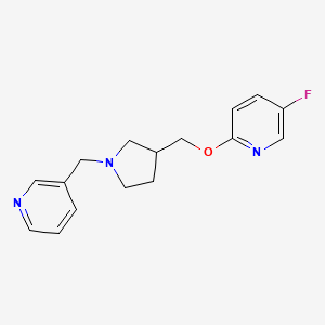 5-Fluoro-2-({1-[(pyridin-3-yl)methyl]pyrrolidin-3-yl}methoxy)pyridine