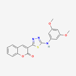 3-{5-[(3,5-dimethoxyphenyl)amino]-1,3,4-thiadiazol-2-yl}-2H-chromen-2-one