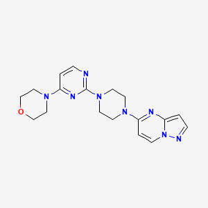 4-[2-(4-{Pyrazolo[1,5-a]pyrimidin-5-yl}piperazin-1-yl)pyrimidin-4-yl]morpholine