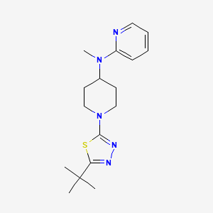 molecular formula C17H25N5S B12267593 N-[1-(5-tert-butyl-1,3,4-thiadiazol-2-yl)piperidin-4-yl]-N-methylpyridin-2-amine 