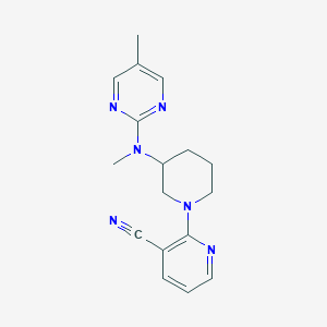 molecular formula C17H20N6 B12267597 2-{3-[Methyl(5-methylpyrimidin-2-yl)amino]piperidin-1-yl}pyridine-3-carbonitrile 