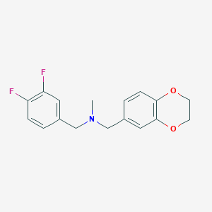 [(3,4-Difluorophenyl)methyl][(2,3-dihydro-1,4-benzodioxin-6-yl)methyl]methylamine