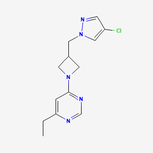 4-{3-[(4-chloro-1H-pyrazol-1-yl)methyl]azetidin-1-yl}-6-ethylpyrimidine