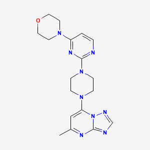 4-[2-(4-{5-Methyl-[1,2,4]triazolo[1,5-a]pyrimidin-7-yl}piperazin-1-yl)pyrimidin-4-yl]morpholine