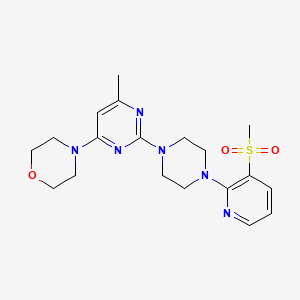 4-{2-[4-(3-Methanesulfonylpyridin-2-yl)piperazin-1-yl]-6-methylpyrimidin-4-yl}morpholine