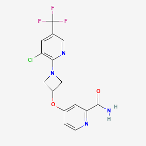 4-({1-[3-Chloro-5-(trifluoromethyl)pyridin-2-yl]azetidin-3-yl}oxy)pyridine-2-carboxamide