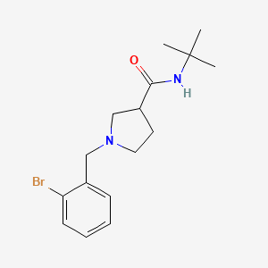 1-[(2-bromophenyl)methyl]-N-tert-butylpyrrolidine-3-carboxamide