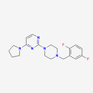 2-{4-[(2,5-Difluorophenyl)methyl]piperazin-1-yl}-4-(pyrrolidin-1-yl)pyrimidine