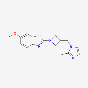 6-methoxy-2-{3-[(2-methyl-1H-imidazol-1-yl)methyl]azetidin-1-yl}-1,3-benzothiazole