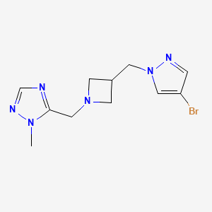 5-({3-[(4-bromo-1H-pyrazol-1-yl)methyl]azetidin-1-yl}methyl)-1-methyl-1H-1,2,4-triazole