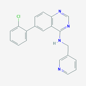 molecular formula C20H15ClN4 B1226774 6-(2-chlorophenyl)-N-(3-pyridinylmethyl)-4-quinazolinamine 