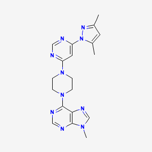 6-{4-[6-(3,5-dimethyl-1H-pyrazol-1-yl)pyrimidin-4-yl]piperazin-1-yl}-9-methyl-9H-purine