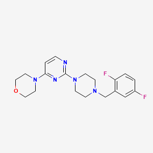 molecular formula C19H23F2N5O B12267809 4-(2-{4-[(2,5-Difluorophenyl)methyl]piperazin-1-yl}pyrimidin-4-yl)morpholine 