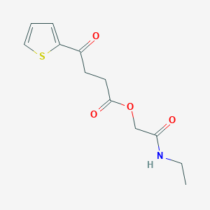 molecular formula C12H15NO4S B1226783 4-Oxo-4-thiophen-2-ylbutanoic acid [2-(ethylamino)-2-oxoethyl] ester 