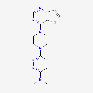 N,N-dimethyl-6-(4-{thieno[3,2-d]pyrimidin-4-yl}piperazin-1-yl)pyridazin-3-amine