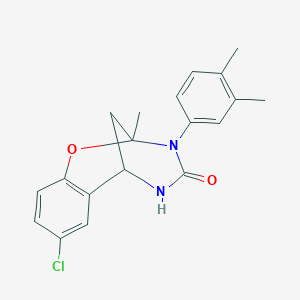 4-Chloro-10-(3,4-dimethylphenyl)-9-methyl-8-oxa-10,12-diazatricyclo[7.3.1.02,7]trideca-2(7),3,5-trien-11-one