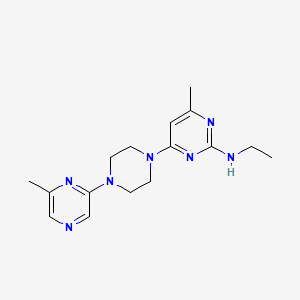 N-ethyl-4-methyl-6-[4-(6-methylpyrazin-2-yl)piperazin-1-yl]pyrimidin-2-amine