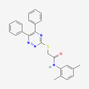 molecular formula C25H22N4OS B12267858 N-(2,5-dimethylphenyl)-2-[(5,6-diphenyl-1,2,4-triazin-3-yl)sulfanyl]acetamide 