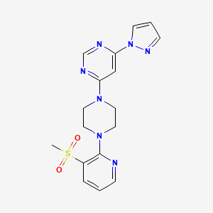 4-[4-(3-methanesulfonylpyridin-2-yl)piperazin-1-yl]-6-(1H-pyrazol-1-yl)pyrimidine