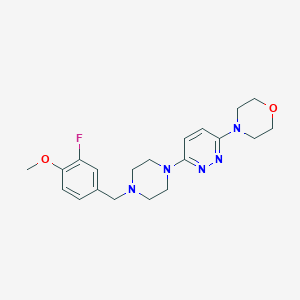 4-(6-{4-[(3-Fluoro-4-methoxyphenyl)methyl]piperazin-1-yl}pyridazin-3-yl)morpholine