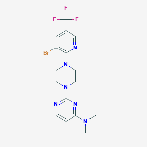 2-{4-[3-bromo-5-(trifluoromethyl)pyridin-2-yl]piperazin-1-yl}-N,N-dimethylpyrimidin-4-amine