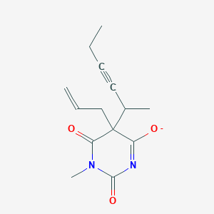 molecular formula C14H17N2O3- B1226790 Methohexital(1-) 