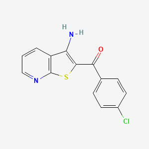 molecular formula C14H9ClN2OS B12267906 (3-Aminothieno[2,3-b]pyridin-2-yl)(4-chlorophenyl)methanone 