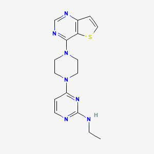 N-ethyl-4-(4-{thieno[3,2-d]pyrimidin-4-yl}piperazin-1-yl)pyrimidin-2-amine