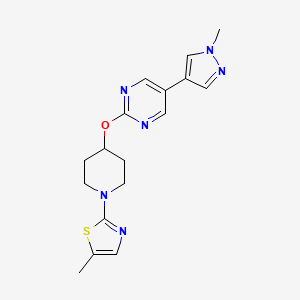 2-{[1-(5-methyl-1,3-thiazol-2-yl)piperidin-4-yl]oxy}-5-(1-methyl-1H-pyrazol-4-yl)pyrimidine