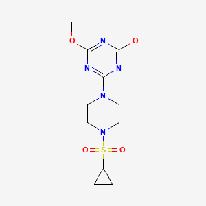 2-[4-(Cyclopropanesulfonyl)piperazin-1-yl]-4,6-dimethoxy-1,3,5-triazine