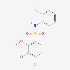 molecular formula C13H10Cl3NO3S B12267961 3,4-dichloro-N-(2-chlorophenyl)-2-methoxybenzene-1-sulfonamide 