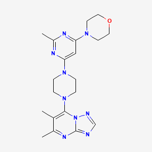 4-[6-(4-{5,6-Dimethyl-[1,2,4]triazolo[1,5-a]pyrimidin-7-yl}piperazin-1-yl)-2-methylpyrimidin-4-yl]morpholine