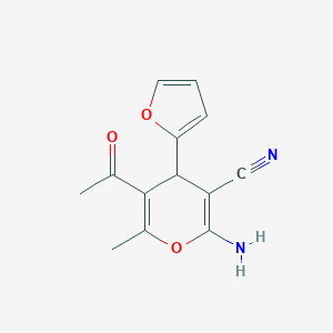 B012268 5-Acetyl-2-amino-4-(2-furanyl)-6-methyl-4H-pyran-3-carbonitrile CAS No. 105263-08-9