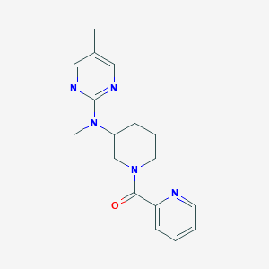 molecular formula C17H21N5O B12268029 N,5-dimethyl-N-[1-(pyridine-2-carbonyl)piperidin-3-yl]pyrimidin-2-amine 