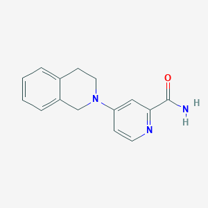 molecular formula C15H15N3O B12268053 4-(1,2,3,4-Tetrahydroisoquinolin-2-yl)pyridine-2-carboxamide 