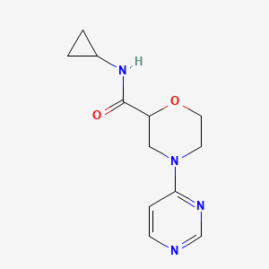 molecular formula C12H16N4O2 B12268055 N-cyclopropyl-4-(pyrimidin-4-yl)morpholine-2-carboxamide 