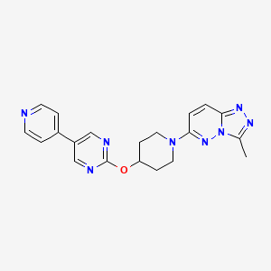 2-[(1-{3-Methyl-[1,2,4]triazolo[4,3-b]pyridazin-6-yl}piperidin-4-yl)oxy]-5-(pyridin-4-yl)pyrimidine