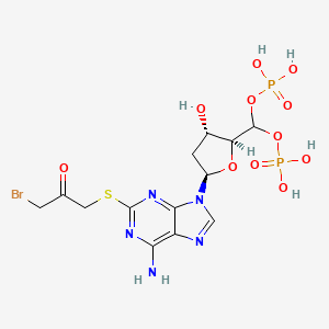 molecular formula C13H18BrN5O11P2S B1226807 2-((3-Bromo-2-oxopropyl)thio)adenosine 2',5'-bisphosphate CAS No. 110356-02-0