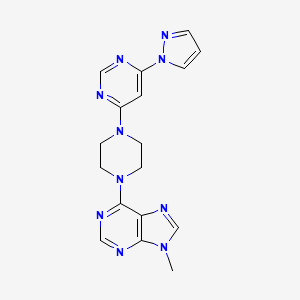 9-methyl-6-{4-[6-(1H-pyrazol-1-yl)pyrimidin-4-yl]piperazin-1-yl}-9H-purine