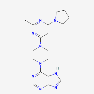 6-{4-[2-methyl-6-(pyrrolidin-1-yl)pyrimidin-4-yl]piperazin-1-yl}-9H-purine