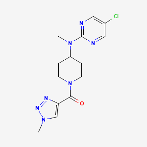 molecular formula C14H18ClN7O B12268103 5-chloro-N-methyl-N-[1-(1-methyl-1H-1,2,3-triazole-4-carbonyl)piperidin-4-yl]pyrimidin-2-amine 